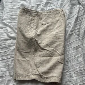 Men's 32 14th & Union linen cotton flat front Tan Shorts